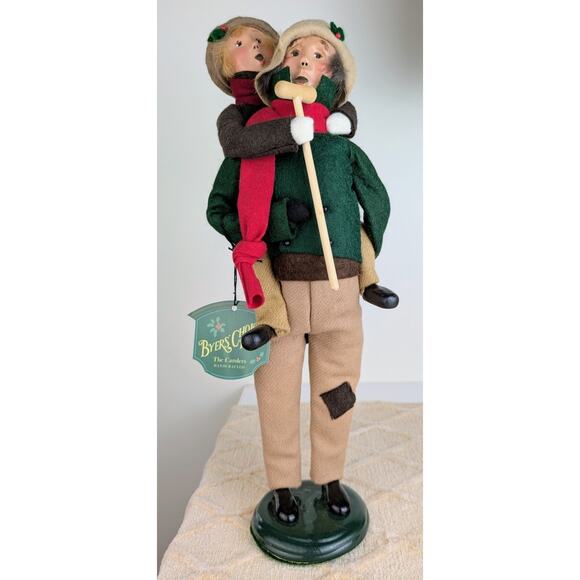 Byers Choice Caroler Bob Cratchit Tiny Tim VTG 2001 Tags Christmas Carol Dickens - Picture 2 of 9